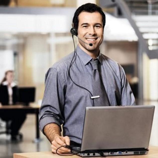 Cuffia Monofonica Professionale con Microfono e Adattatore RJ11 -  Telefonia, ISDN, ADSL - Componenti passivi - Networking