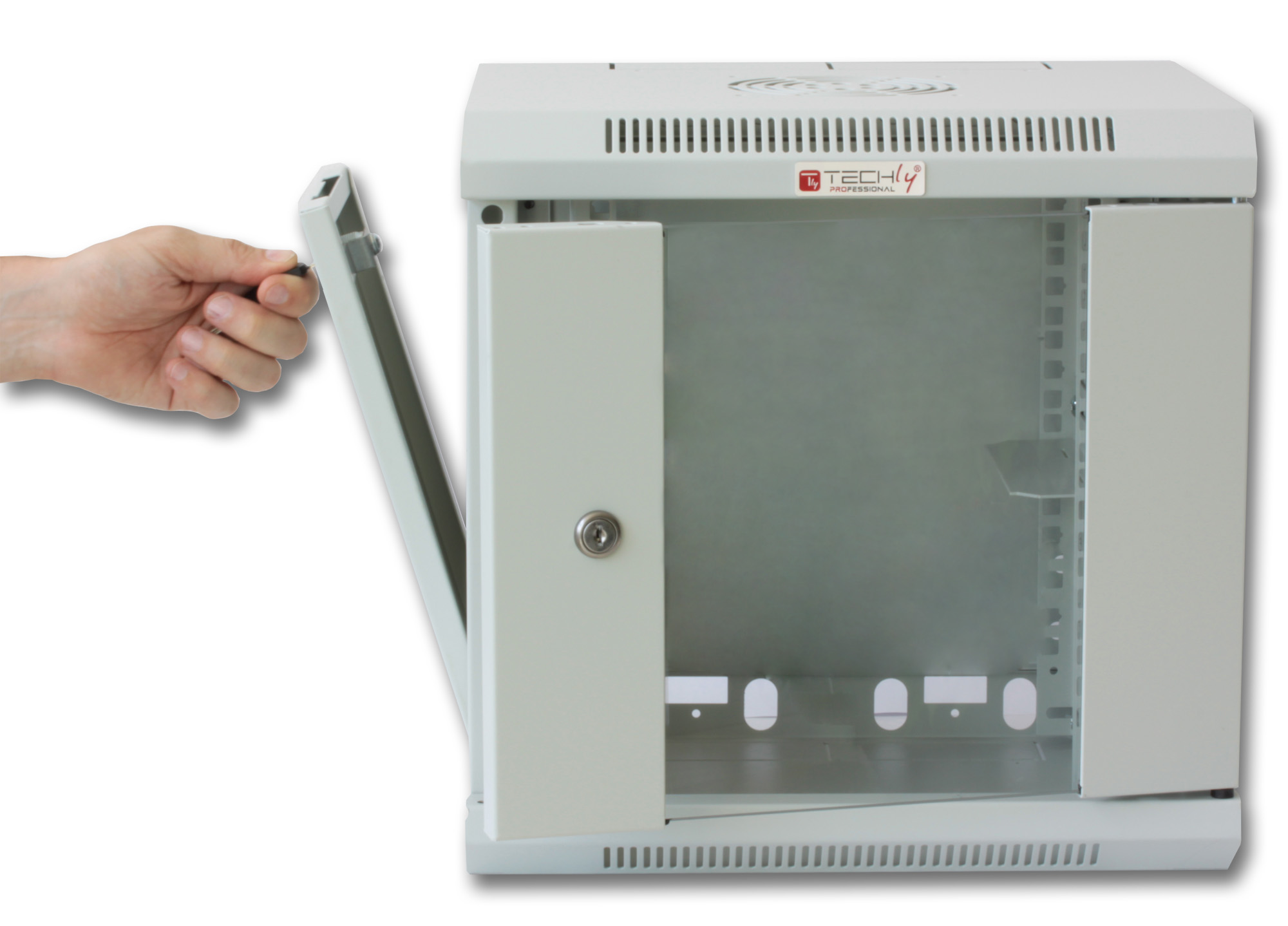 Wall Rack Cabinet 10 6 Unit With Removable Panels Grey Wall Cabinets 10 Inches Rack Cabinets And Accessories Networking
