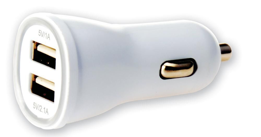 Goobay 55676 Caricatore per automobile USB doppio 2 1 A adattatore di alimentazione compatto per telefoni cellulari e dispositivi mobili 