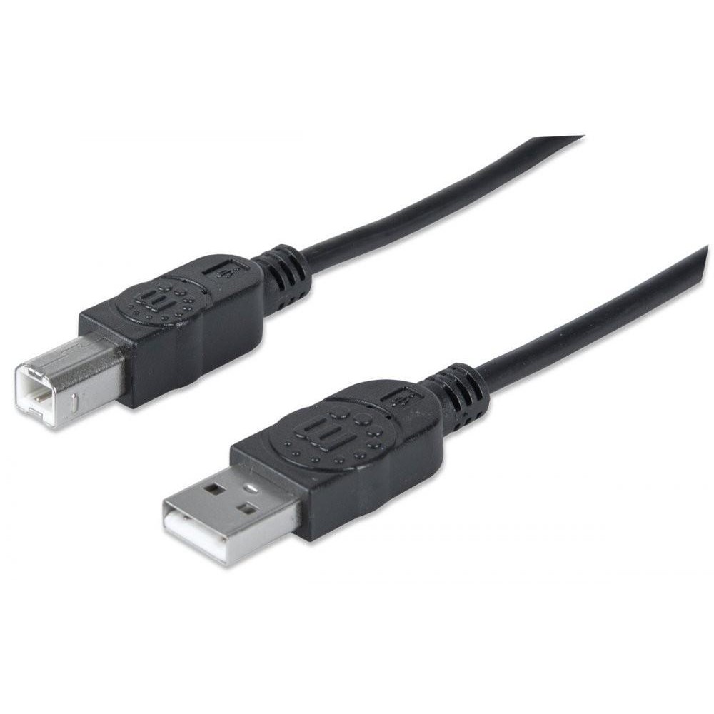 Cavo USB 2.0 A maschio/B maschio 0,5m Nero - MANHATTAN - ICOC U-AB-005-U2-1