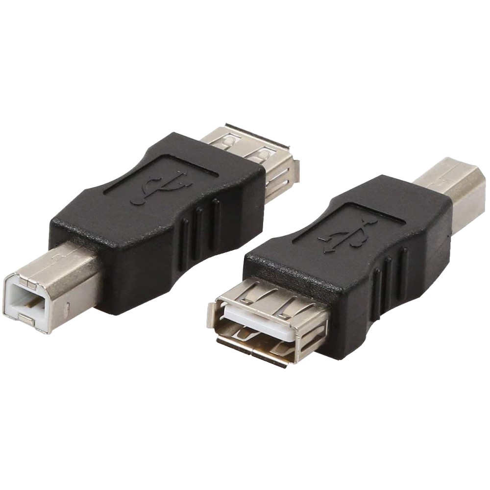 Adattatore Convertitore USB A Femmina USB B Maschio Nero - GOOBAY - IADAP USB-AF/BM