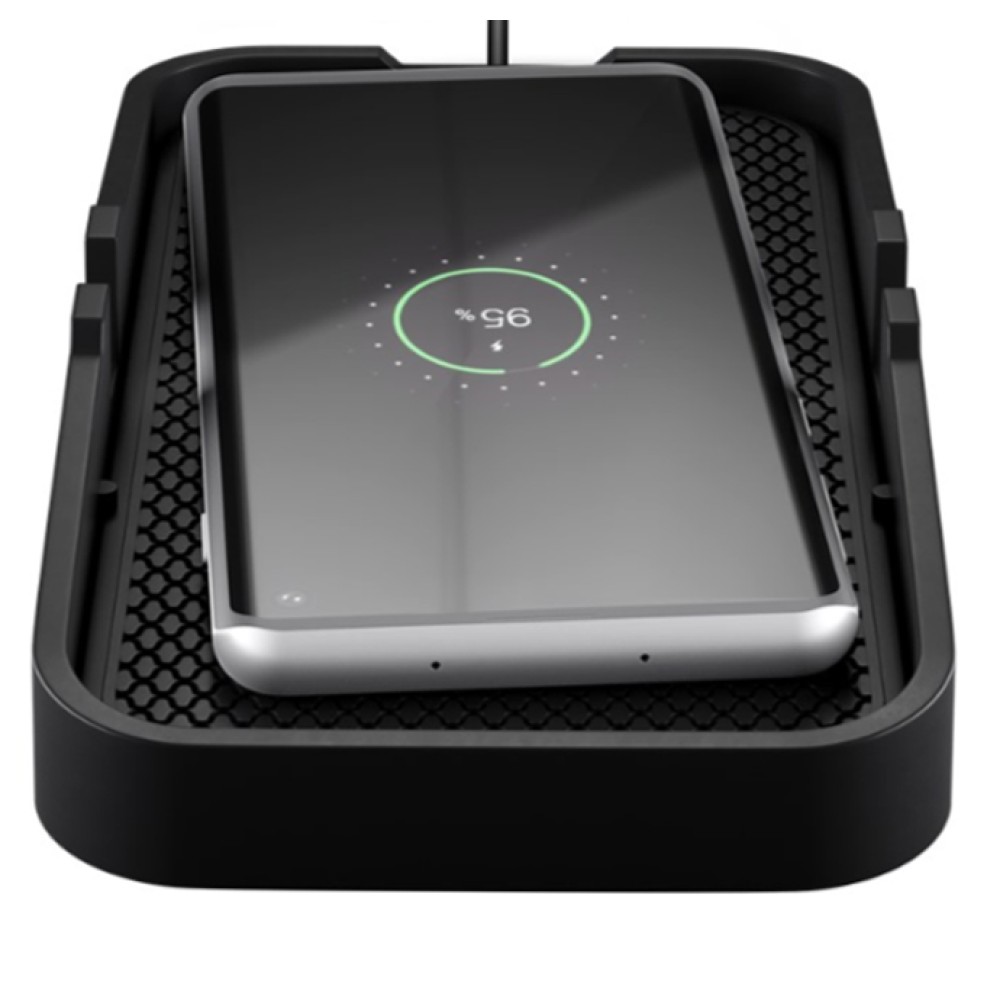 Caricatore Smartphone Qi Wireless da Auto 15W Silicone Nero - GOOBAY - I-CHARGE-WRPAD15W-1