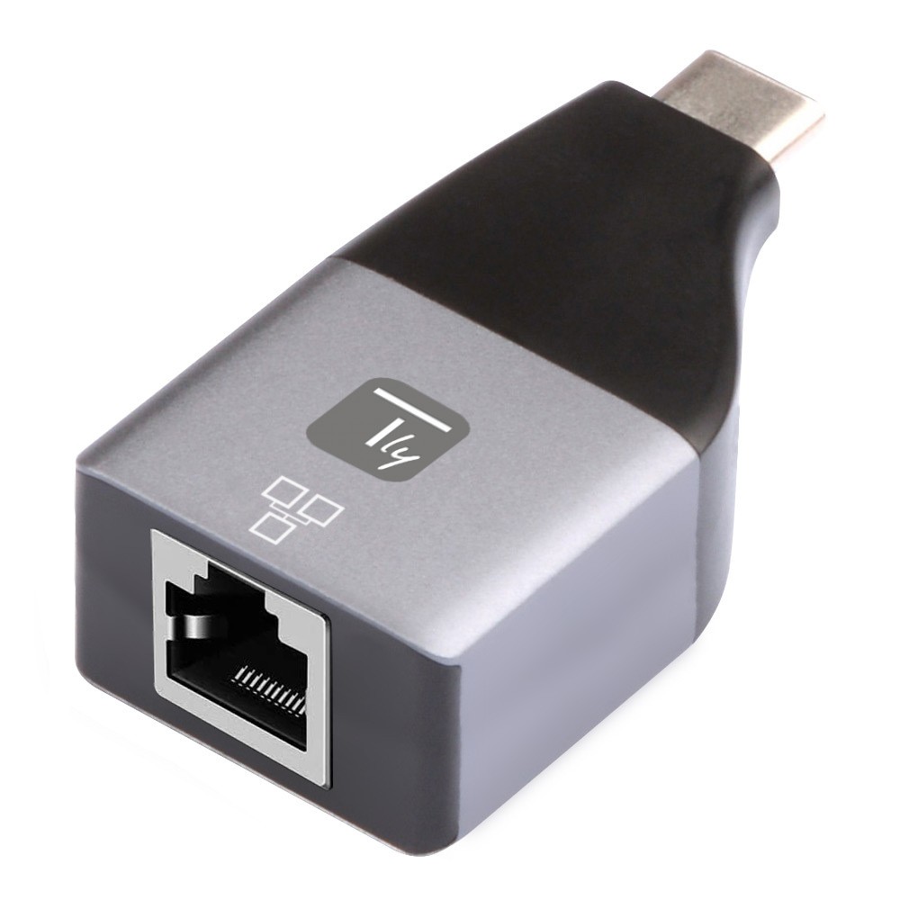 Adattatore Convertitore da USB-C™ a RJ45 Ethernet Gigabit LAN 1000Mbps - TECHLY - IADAP USBC-ETGIGA-1
