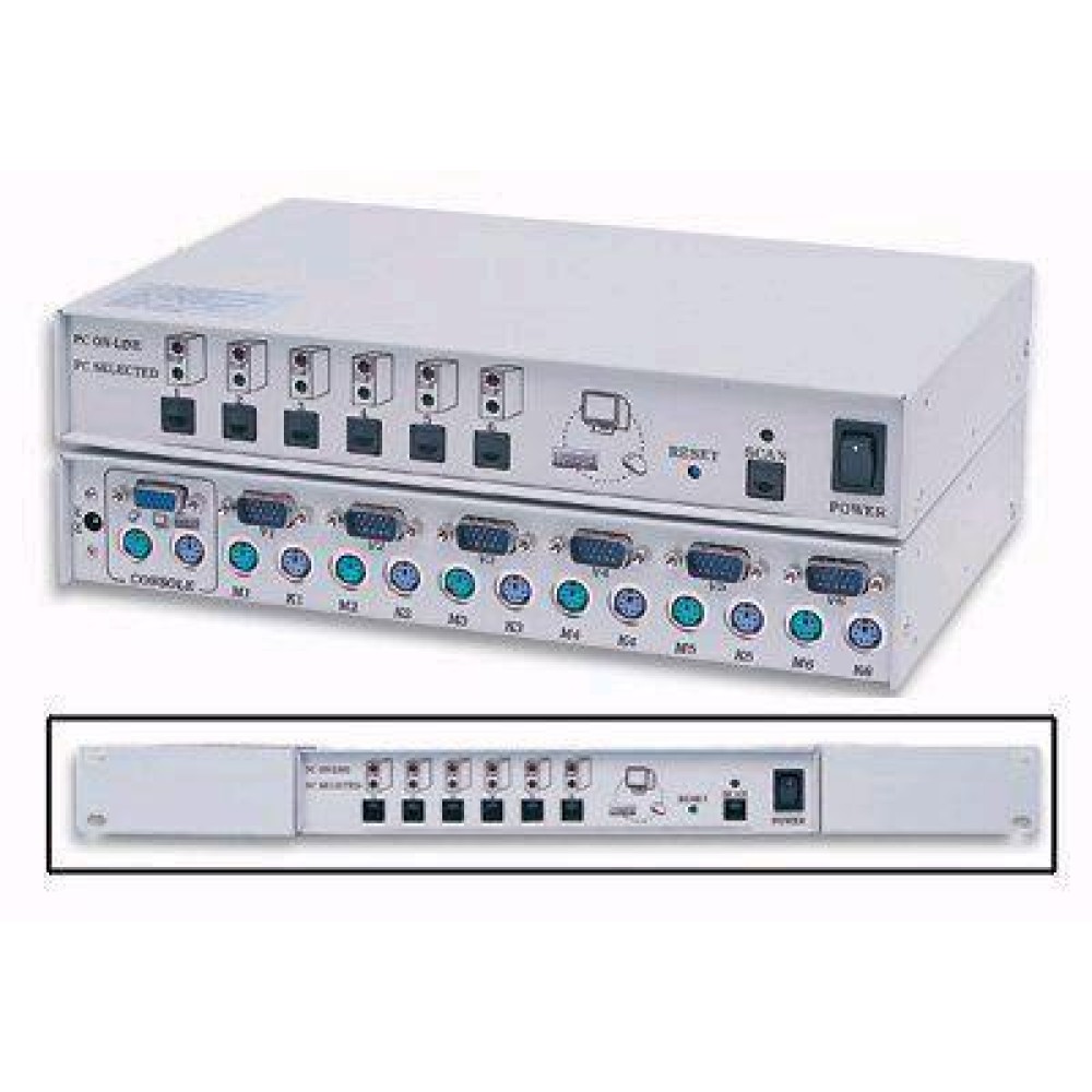 Master Switch PS2 6 porte - OEM - IDATA MTS-106-PS2
