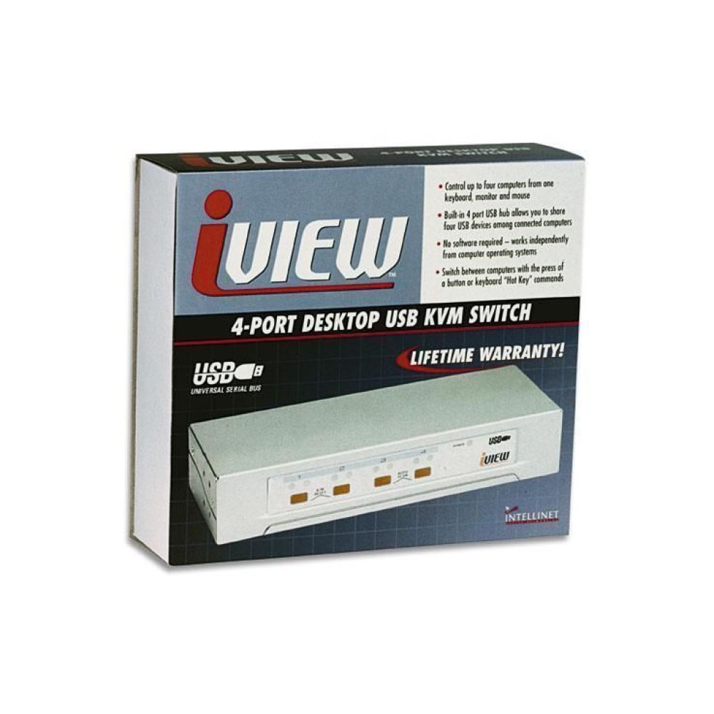 KVM switch 4 vie USB - ATEN - IDATA MTS-104U-1