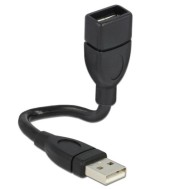 Cavo semi-rigido USB2.0 A Maschio / A Femmina 15cm Nero - DELOCK - ICOC U2-SHAPE15