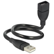 Cavo semi-rigido USB2.0 A Maschio / A Femmina 35cm Nero - DELOCK - ICOC U2-SHAPE35