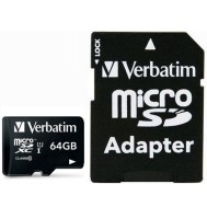Memoria Micro SDXC 64 Gb con Adattatore - Classe 10 - VERBATIM - IDATA MSDHC-64GBA