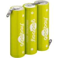 Batterie Ricaricabili NiMH 3xAA HR6 2100 mAh 3.6V a Saldare - GOOBAY - IBT-HR6-3AAFG
