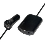 Caricatore da Auto 2 USB + 2 USB per Passeggeri Posteriori 24W - LOGILINK - IUSB2-CAR4L