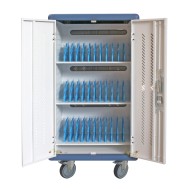 Carrello Stazione di Ricarica Ventilato 30 Notebook o Smartphone Bianco/Blu - TECHLY PROFESSIONAL - I-CABINET-30DTY