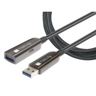Cavo Ottico Attivo USB 3.0 SuperSpeed AOC USB A M/F 100m Nero - TECHLY - ICOC U3AMF-HY-100