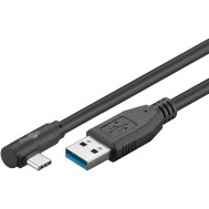 Cavo USB3.0 USB-C™ M 90° a USB tipo A M 0,5m Nero - GOOBAY - ICOC MUSB31-CM9AM05