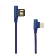 Cavo USB Angolato 90° USB A/USB-C 1.5m Blu - SBOX - ICSB-USBC90BL