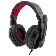 Cuffie Gaming con Microfono Panther Nero Rosso GHS-1641 - WHITE SHARK - ICSB-GHS1641BR