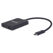 Adattatore Convertitore USB-C™ a 2x DisplayPort Hub MST - MANHATTAN - IADAP USBC-DP2H