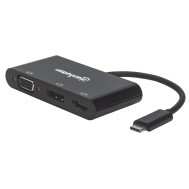 Convertitore Audio Video USB-C™ Multiporta - Hub MST HDMI DP VGA - MANHATTAN - IADAP USBC-MULTIHUB