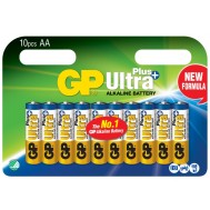 Confezione 10 Batterie GP Ultra Plus Alcaline Stilo AA 15AUP/LR6 - GP BATTERIES - IC-GP151167