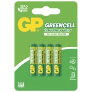 Blister 4 Batterie Greencell Zinco/Carbone MiniStilo AAA R03 - GP BATTERIES - IC-GP5519