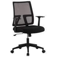 Sedia da Ufficio con Seduta Imbottita e Schienale in Rete - TECHLY - ICA-CT MC085BK