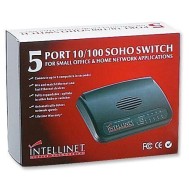 Switch Hub Fast ethernet 10/100Mbps 5 porte Black Net - INTELLINET - I-SWHUB-050B