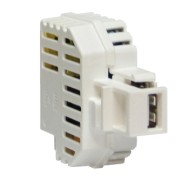Alimentatore USB 2,1A da incasso con aggancio Keystone bianco - FME - IPW-USB-21WHI