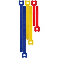 Fascette Fermacavo Blu-Rosso-Giallo in Velcro Set da 6 pz - GOOBAY - ISWT-VEL-LOOP
