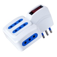 Adattatore con spina 10A e 4 prese Italiane 10A - TECHLY - IUPS-PCP-410SP10