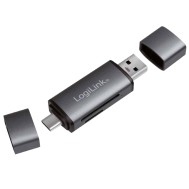 Lettore USB 3.2 Gen 1 di SD e MicroSD con Connessioni USB-C™ e USB A OTG - LOGILINK - IUSB-CARD-043