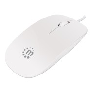 Mini Mouse Ottico USB Silhouette Cavo 1,2m Bianco - MANHATTAN - IM 900-U-SLW