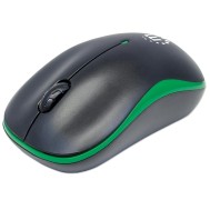 Mouse Ottico Wireless con Micro Ricevitore USB 1000dpi Nero/Verde - MANHATTAN - IM 1000-WL-BGR