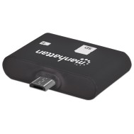 Mini Lettore Micro USB di Memorie SD/MicroSD per Smartphone e Tablet - MANHATTAN - IDATA UOTG-READER3