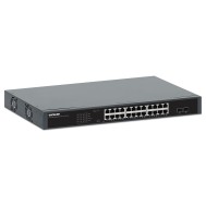 Gigabit Ethernet Switch 24-Porte PoE+ con 2 porte SFP  - INTELLINET - I-SWHUB 24GP2P