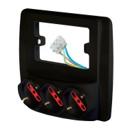 Multipresa da Parete 3 Posti Schuko Nero - ROSI - IUPS-PCP-3ESBK