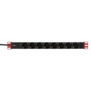 Multipresa 8 Posti da Rack 19" Spina Schuko Angolata 1U - TECHLY PROFESSIONAL - I-CASE STRIP-81UDIT