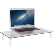 Ripiano Universale in Vetro Trasparente per Monitor Laptop Notebook - TECHLY - ICA-MS 461