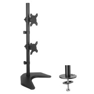 Supporto da Scrivania 2 Monitor 13-27" Fissaggio con Base o Vite Passante - TECHLY - ICA-LCD 2520V