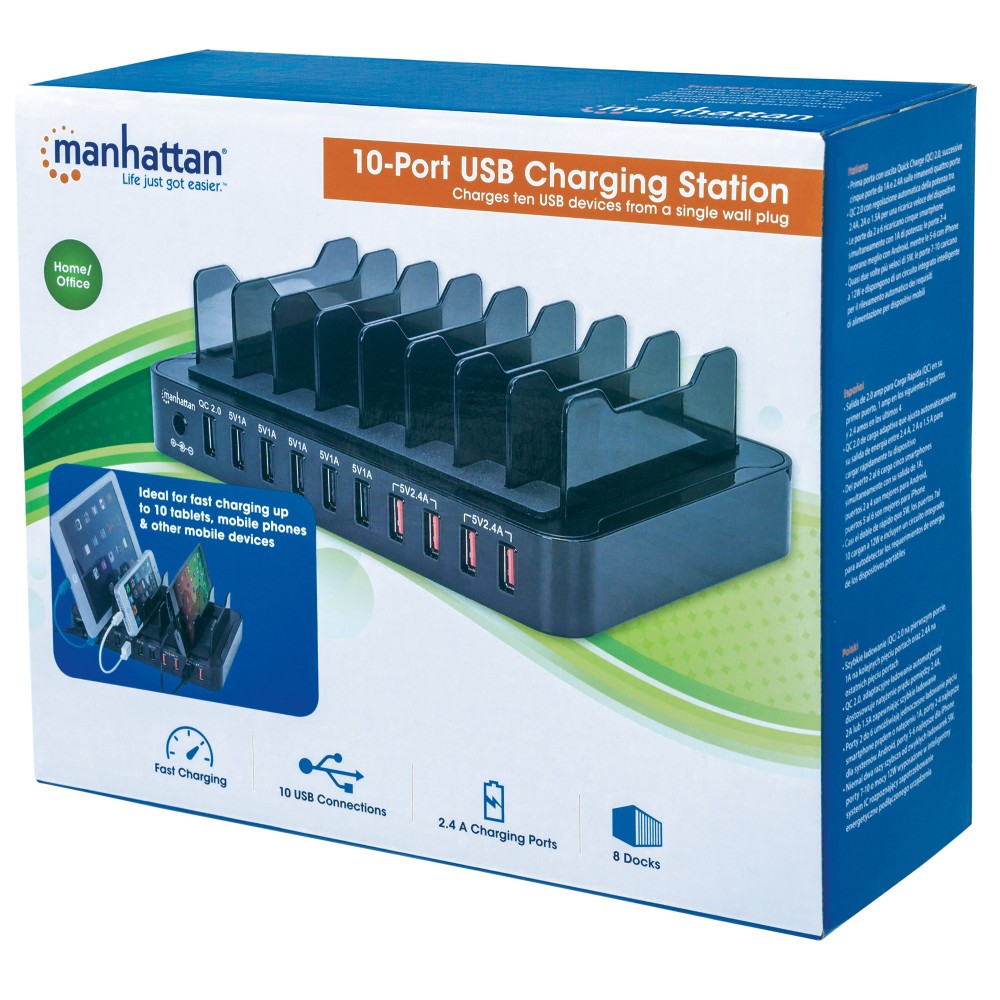Docking Station 10 porte USB Ricarica Smartphone e Tablet