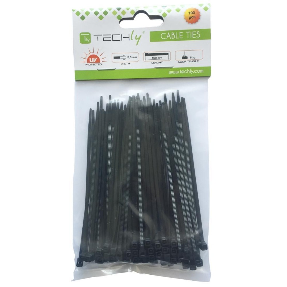 100 Fascette Cablaggio Stringicavo 3.5X200mm Colore Nero Per Legare Fili Cavi SKU-11168 | Leroy