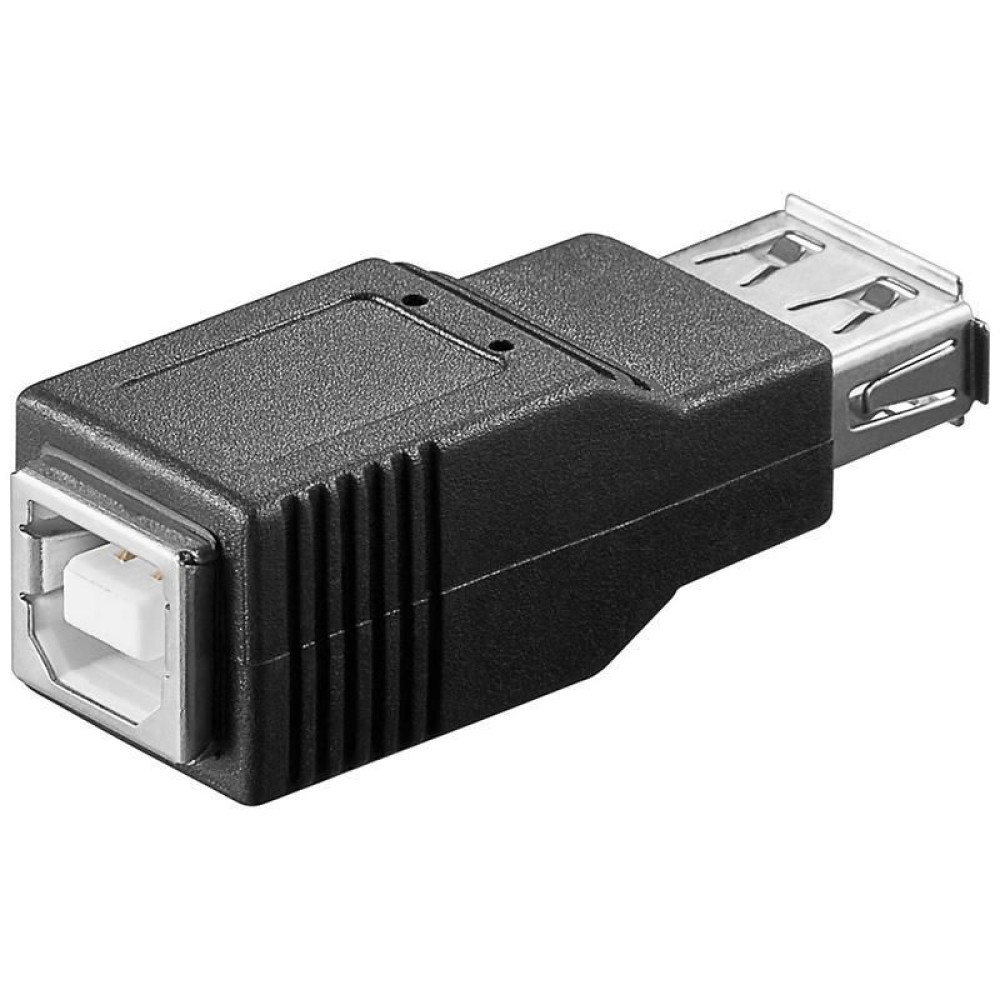 Adattatore Convertitore USB A Femmina USB B Femmina Nero - GOOBAY - IADAP USB-AF/BF