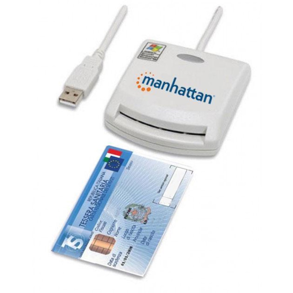 OS LETTORE SMART CARD USB per FIRMA DIGITALE TESSERA SANITARIA CNS Windows e Mac OS 