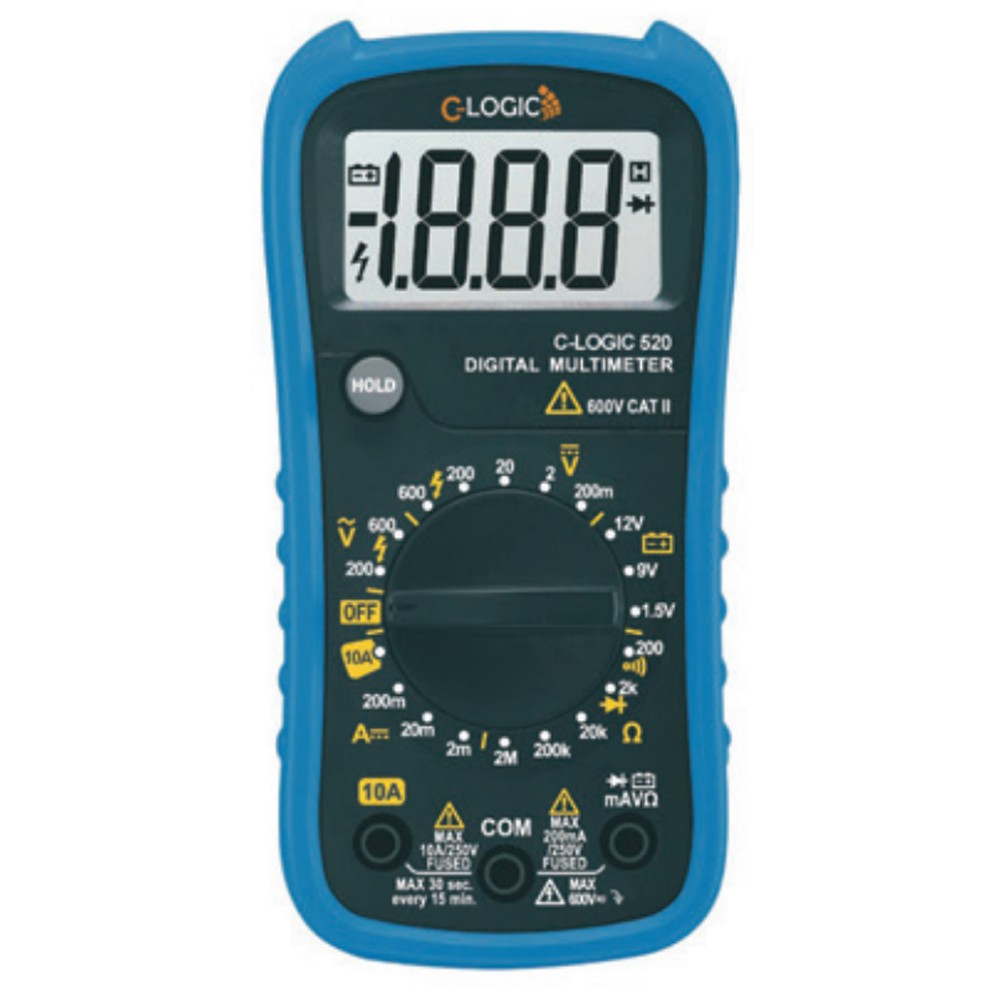 Multimetro Digitale 2000 Counts CLOGIC520CBINT - C-LOGIC - I-CLOGIC-520-1 Multimetro Digitale 2000 Counts CLOGIC520CBINT - C-LOGIC - I-CLOGIC-520-1