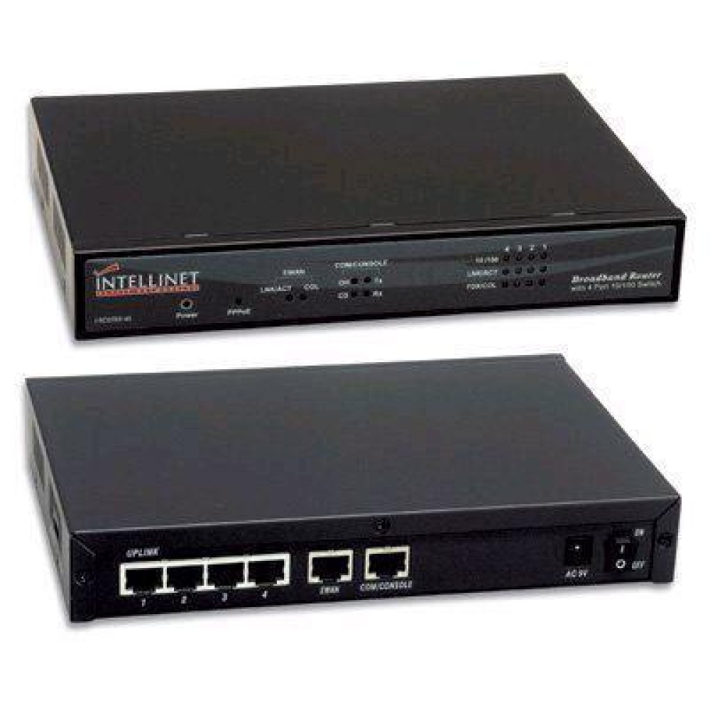 Switching hub 4 porte con Router Intellinet,ISDN/DSL - INTELLINET - I-ROUTER 4S