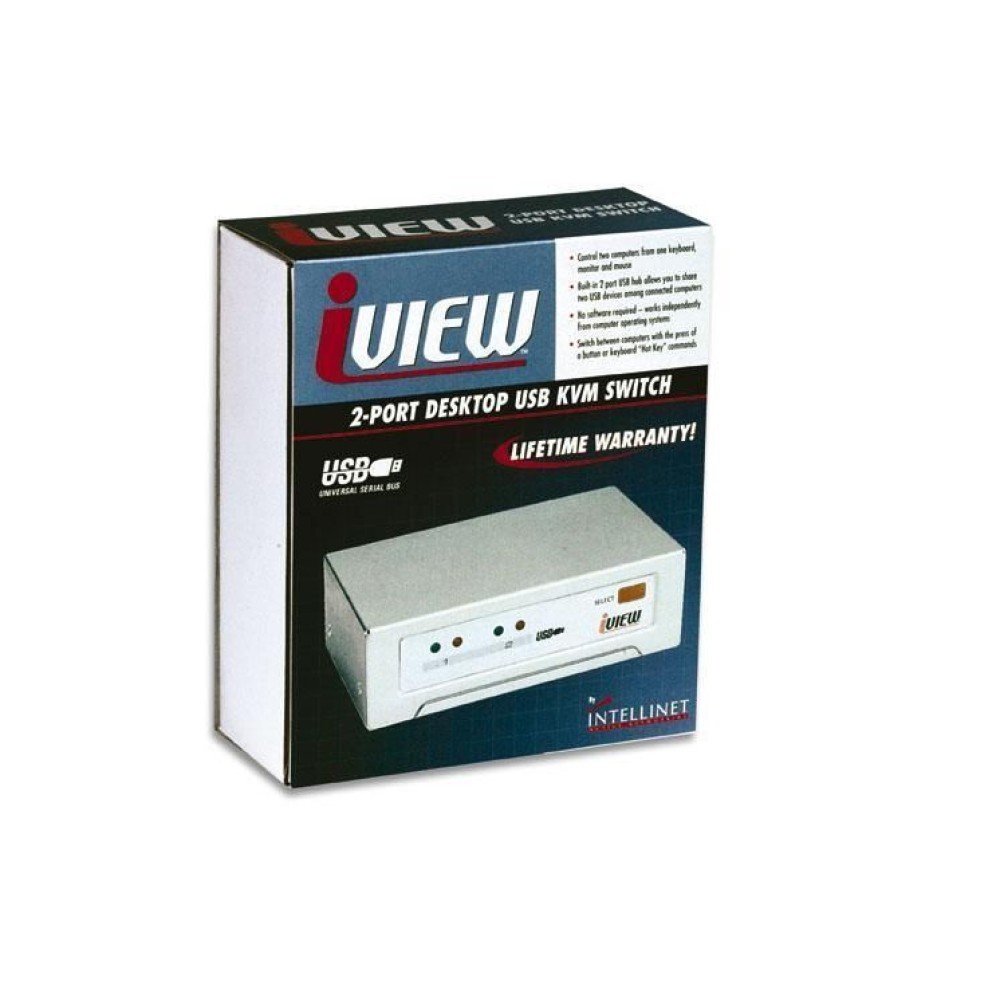 KVM switch 2 vie USB - ATEN - IDATA MTS-102U