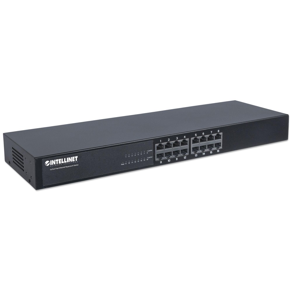 Switch Ethernet 16 porte 10/100Mbps da rack 19' - INTELLINET - I-SWHUB 160B-1