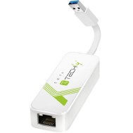 Adattatore Convertitore USB 3.0 Ethernet Gigabit RJ45 Lan - TECHLY - IDATA USB-ETGIGA-3A