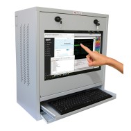 Armadio di sicurezza per PC, monitor touch LCD e tastiera Grigio senza vetro - TECHLY PROFESSIONAL - ICRLIM10SV