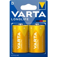 Blister 2 Batterie 1.5V Longlife Alcalina D Torcia - VARTA - IBT-KVT-DL2
