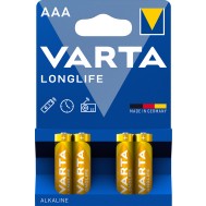 Blister 4 Batterie 1.5V Longlife Alcalina Ministilo AAA - VARTA - IBT-KVT-LR03L4