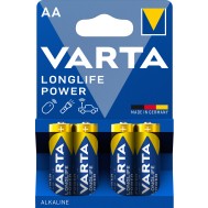 Blister 4 Batterie 1.5V Longlife Power Alcalina Stilo AA - VARTA - IBT-KVT-LR6LLP4